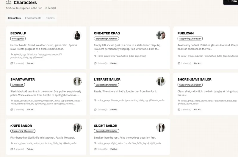 StoryBoard interface preview 2
